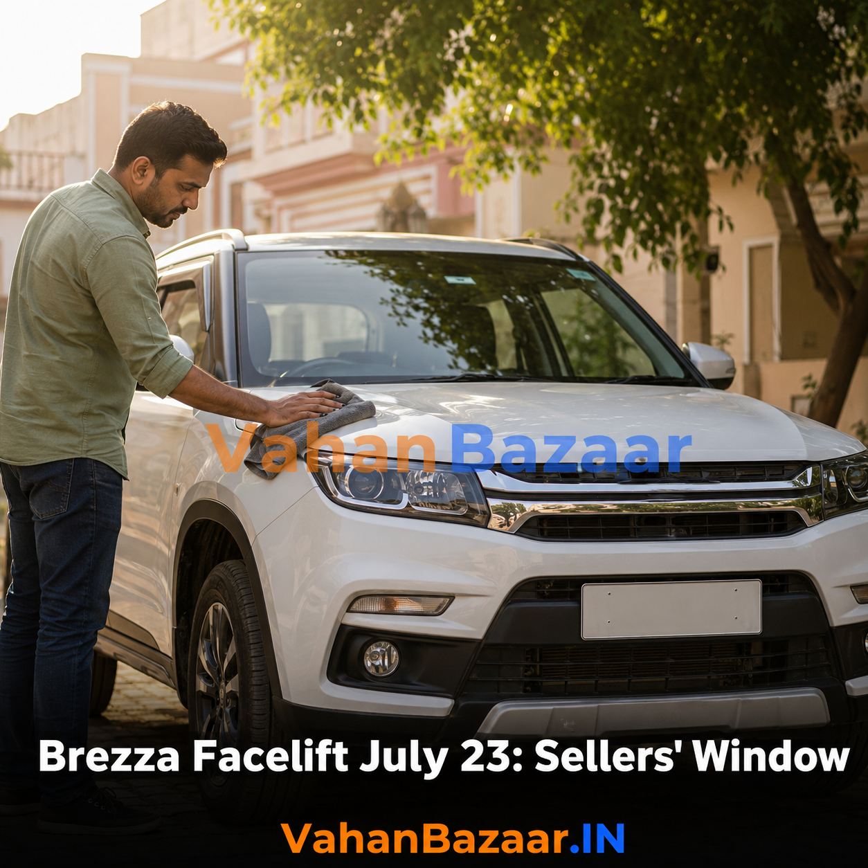 The Maruti Brezza facelift launches on July 23, 2026 — current Brezza owners have a short window to sell before outgoing-model prices soften