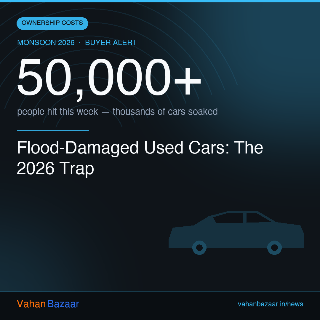 Monsoon 2026 flooding cars across Delhi, Mumbai, Thane and Palghar, which will be dried, cleaned and quietly resold to used-car buyers months later